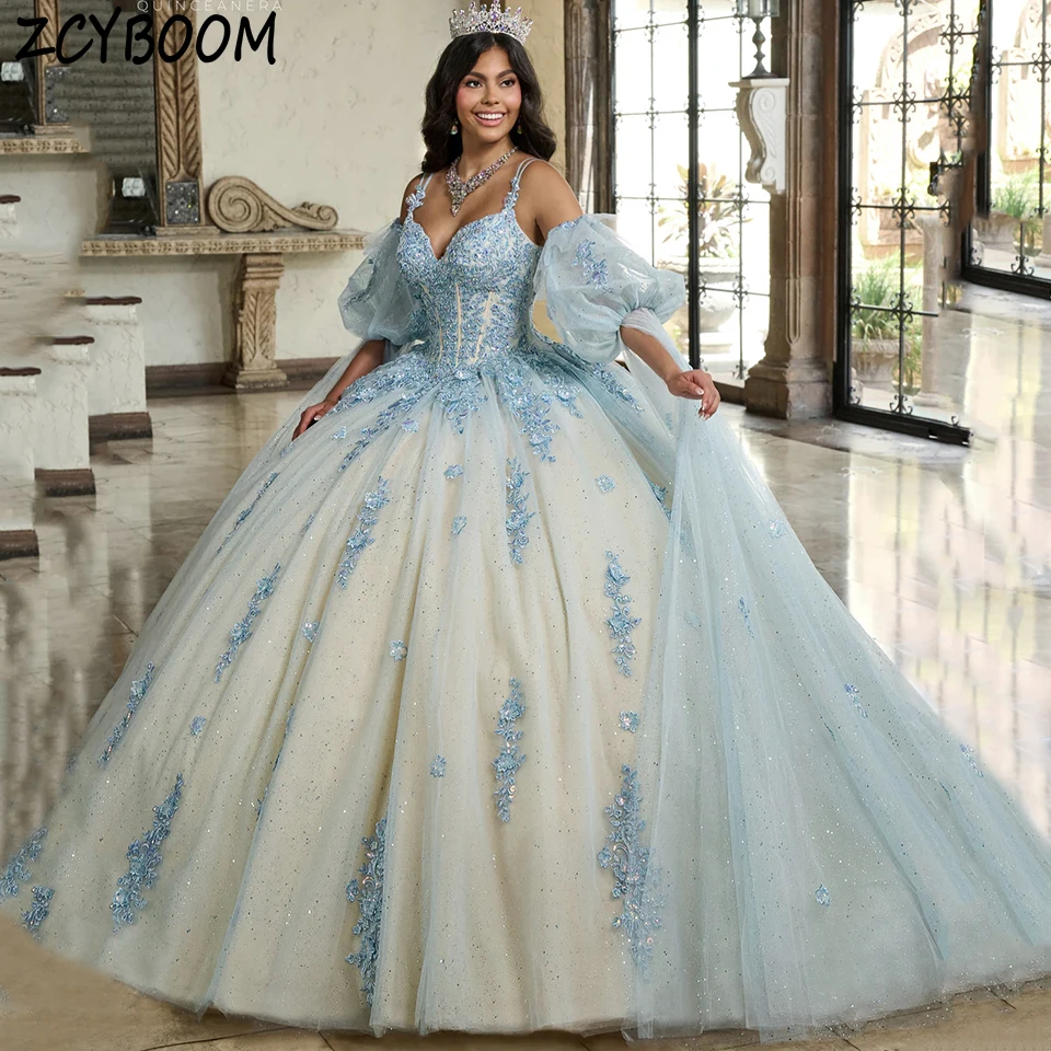 Очаровательное вечернее платье Quinceanera с v-образным вырезом на тонких бретельках и блестками, 2021, бальное платье длиной до пола, платье для выпускного вечера со шлейфом
Очаровательное вечернее платье Quinceanera с v-образным вырезом на тонких бретельках и блестками, 2021, бальное платье длиной до пола, платье для выпускного вечера со шлейфом