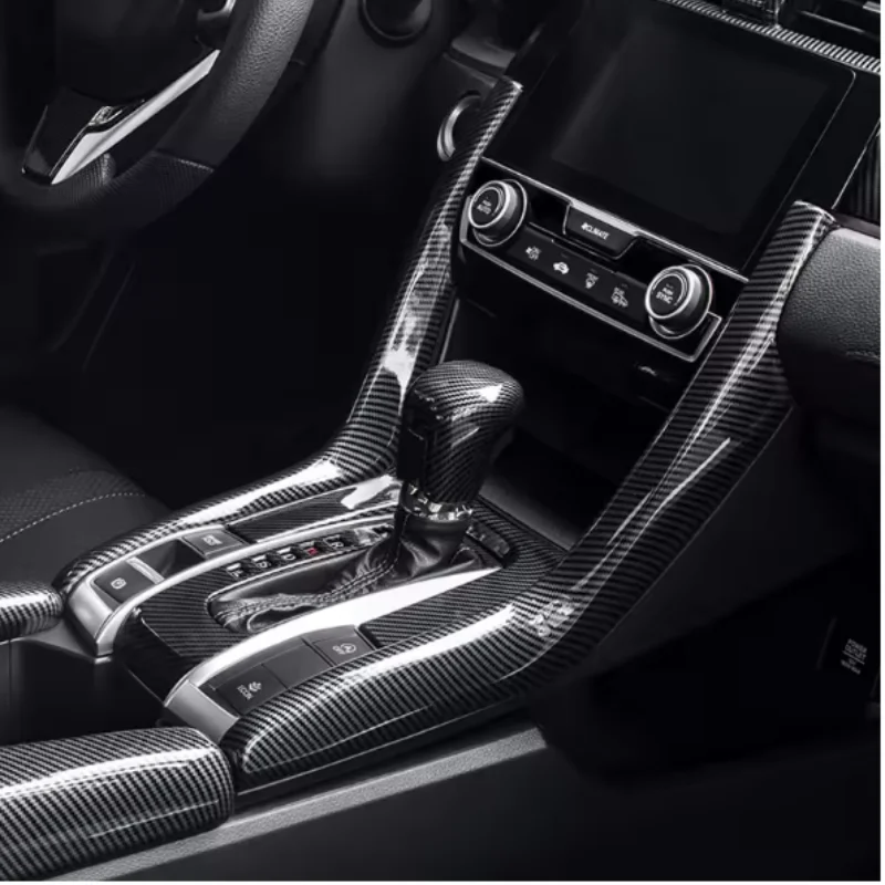 LHD Car Gear Shift Panel for 2016 -2021 Honda Civic 10th Gen Accessories Cup Holder Frame Carbon Fiber Sticker
LHD Car Gear Shift Panel for 2016 -2021 Honda Civic 10th Gen Accessories Cup Holder Frame Carbon Fiber Sticker
