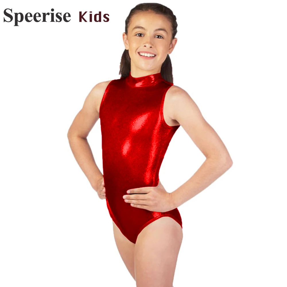 Speerise Kids Shiny Metallic Spandex Leotard For Girls Dance Costumes Mock Neck Rear zipper Sleeveless Halloween Gymnastics suit
Speerise Kids Shiny Metallic Spandex Leotard For Girls Dance Costumes Mock Neck Rear zipper Sleeveless Halloween Gymnastics suit