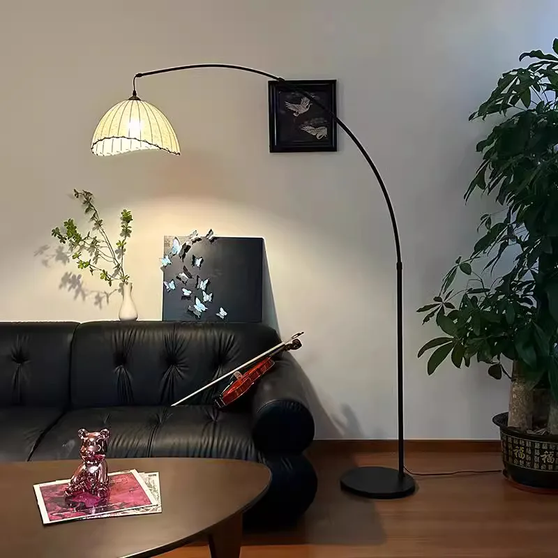 Fabric Lampshade Fishing Led Floor Lamps for Living Room Sofa Side Standing Lamp Ambient Lights Bedroom Bedside Light Home Decor
Fabric Lampshade Fishing Led Floor Lamps for Living Room Sofa Side Standing Lamp Ambient Lights Bedroom Bedside Light Home Decor