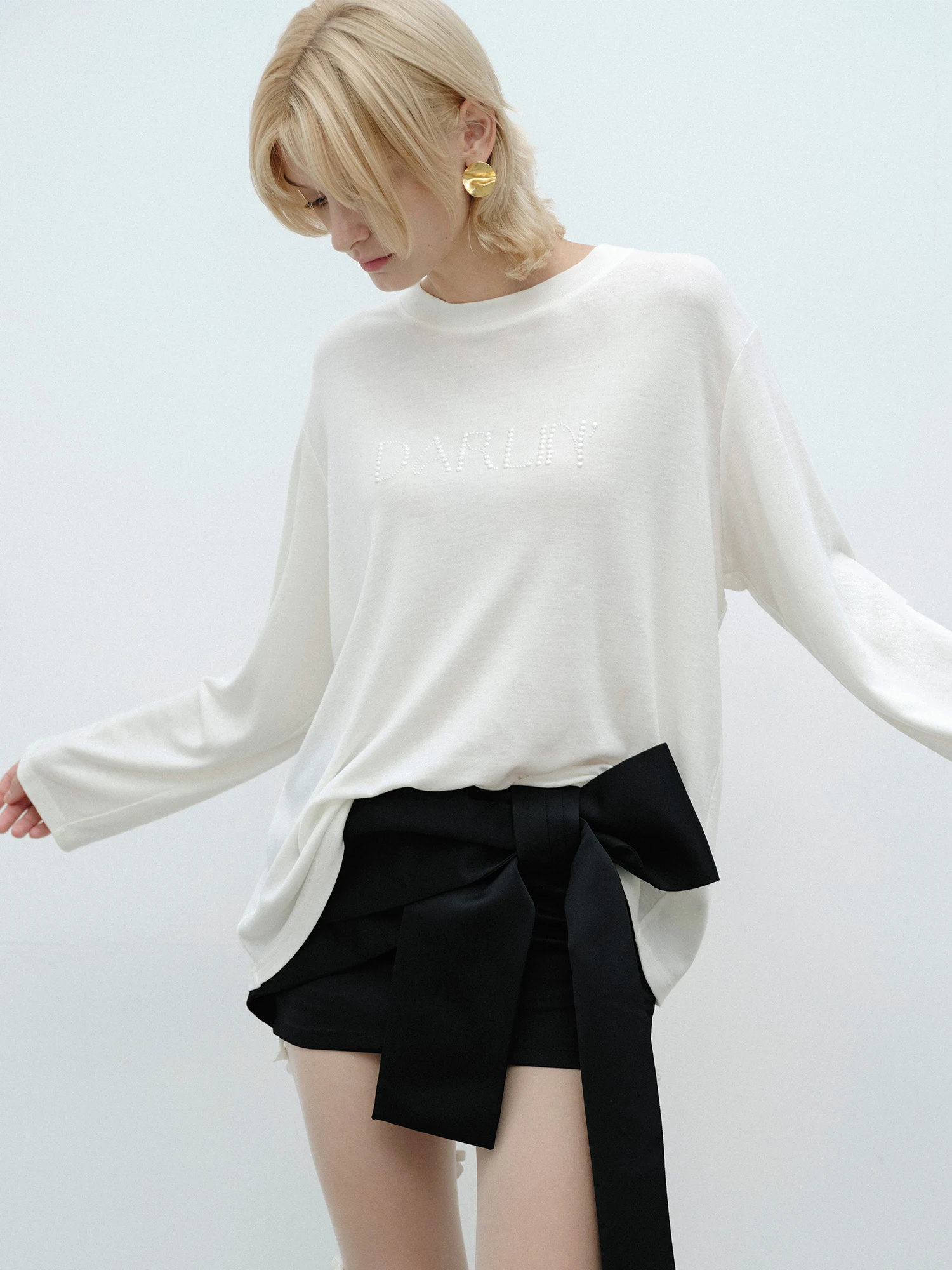 Awea Silk Wool Loose Pearl Women's Long Sve round Ne T-irt Commute Comfortable White Diamond Heat Transfer Knitted Top
Awea Silk Wool Loose Pearl Women's Long Sve round Ne T-irt Commute Comfortable White Diamond Heat Transfer Knitted Top