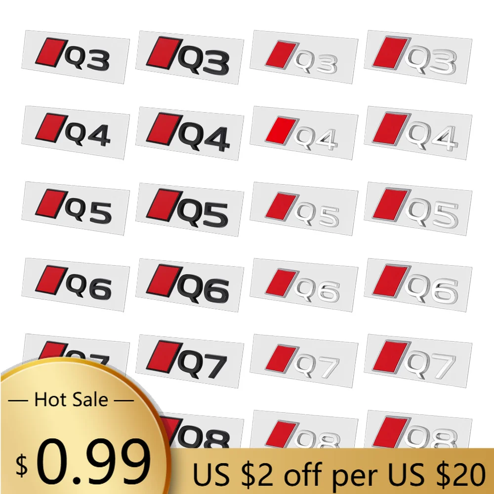 Hub Caps 2026 New Fashion 1PCS Q3 Q4 Q5 Q6 Q7 Q8 Emblem Letters Sticker Car Trunk Badge Decals For Audi Sline Quattro S Auto Ac
Hub Caps 2026 New Fashion 1PCS Q3 Q4 Q5 Q6 Q7 Q8 Emblem Letters Sticker Car Trunk Badge Decals For Audi Sline Quattro S Auto Ac