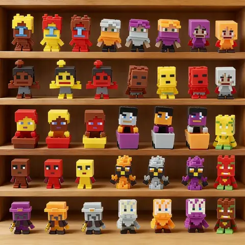 36pcs/Set Mineworld Mini Figures MC Game Characters Action Figures Model Toy Cake Topper Birthday Party Favors Home Decor Gifts