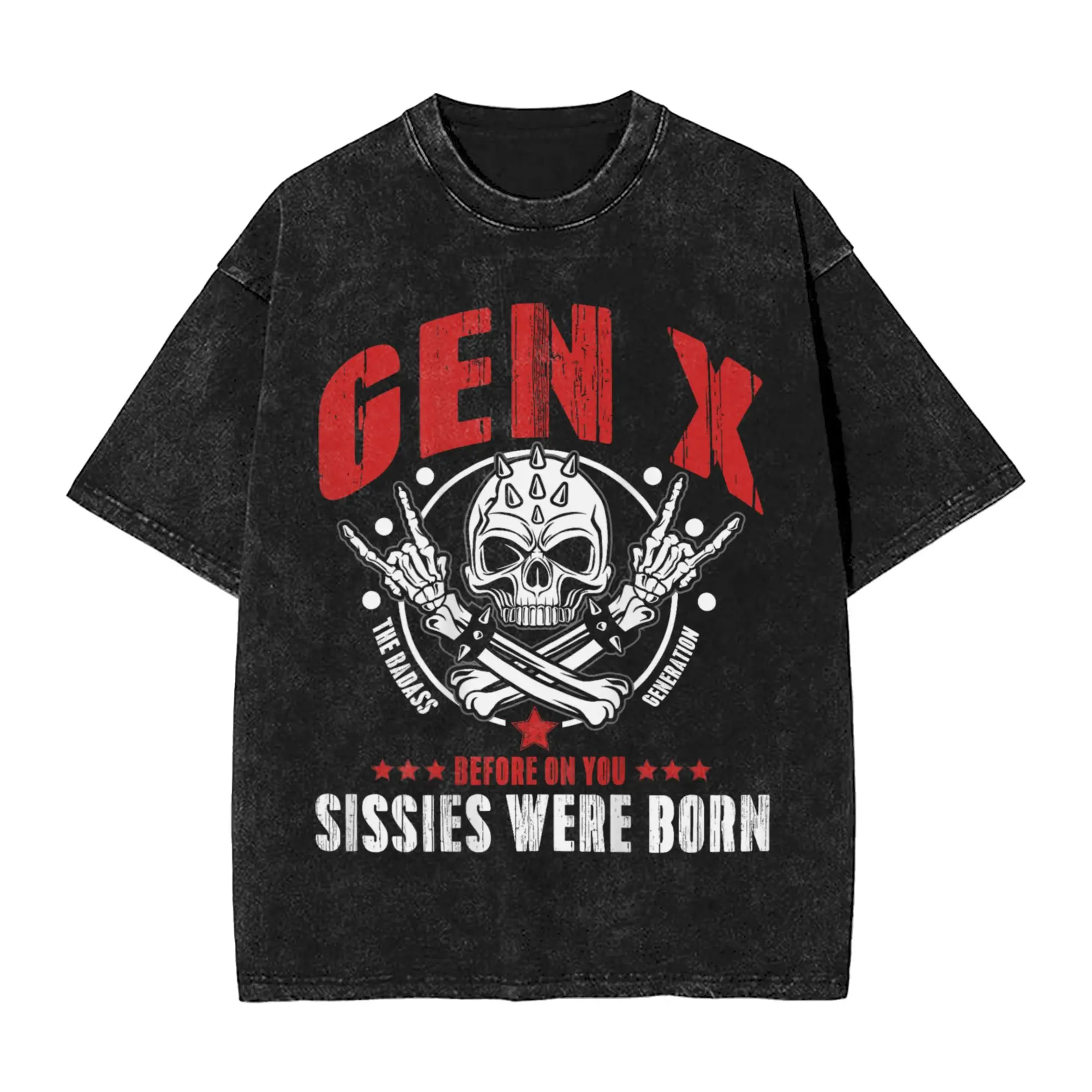 X Generation Before All You Sissie Were Born Skull Men T Shirts Washed Tee Shirt Short Sleeve O Neck T-Shirt Plus Size Tops
X Generation Before All You Sissie Were Born Skull Men T Shirts Washed Tee Shirt Short Sleeve O Neck T-Shirt Plus Size Tops