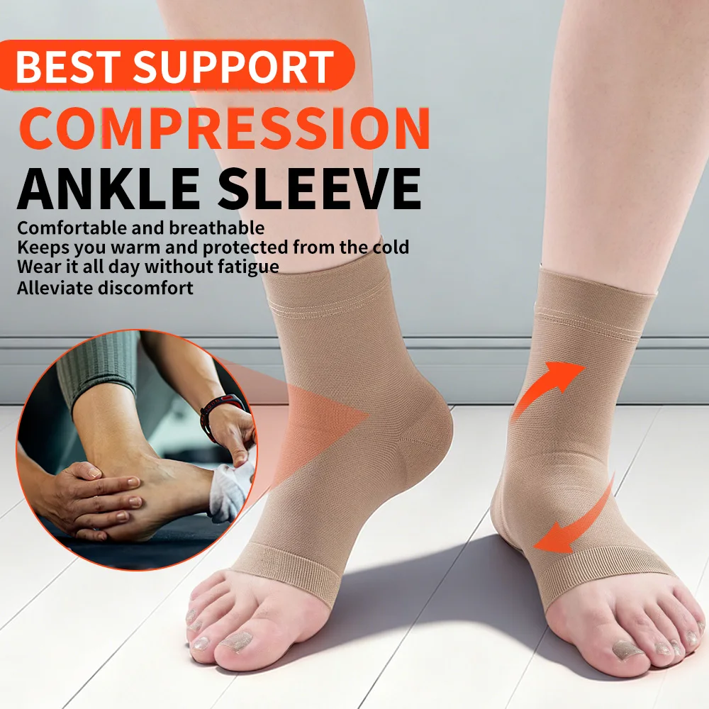 Hh 1 Pair Compression Ankle Brace Protector Football Basketball Ankle Support Sleeve Injury Recovery Joint Pain Beige Color
Hh 1 Pair Compression Ankle Brace Protector Football Basketball Ankle Support Sleeve Injury Recovery Joint Pain Beige Color