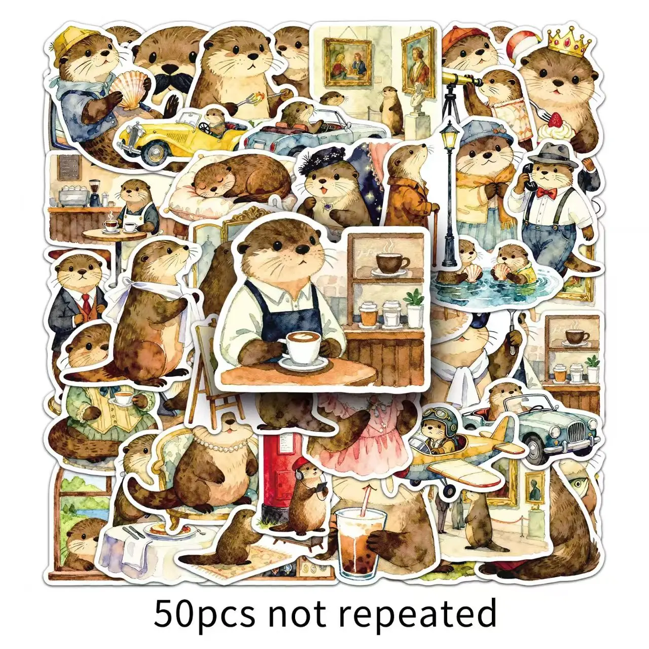 50Pcs Cartoon Otter Stickers, Q Version Cute Retro Graffiti Animal Stickers for Water Bottle Notebook Storage Box Decor
50Pcs Cartoon Otter Stickers, Q Version Cute Retro Graffiti Animal Stickers for Water Bottle Notebook Storage Box Decor