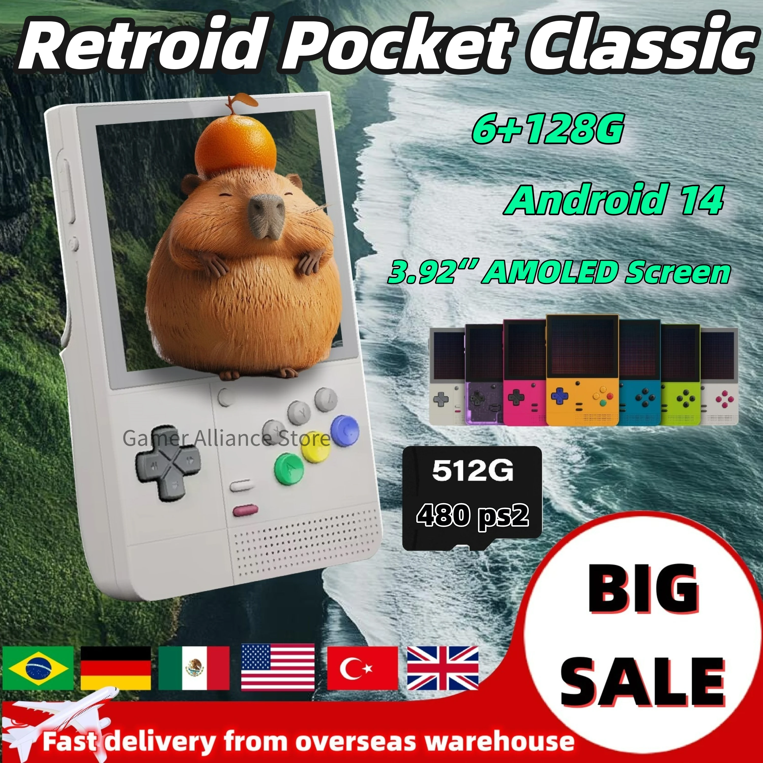 Retroid Pocket Classic Retro Video Game Consoles 3.92 inch AMOLED Touch Screen Android 14 5000mAh Wifi 5 PSP PS2 Game RPClassic
Retroid Pocket Classic Retro Video Game Consoles 3.92 inch AMOLED Touch Screen Android 14 5000mAh Wifi 5 PSP PS2 Game RPClassic
