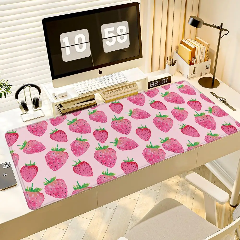 HYBXAXC Cute Kawaii Strawberry Pink Desk Mat Large Keyboard Mat Mouse Pad Office Desk Accessories Deskmat Green Leaves Mousepad
HYBXAXC Cute Kawaii Strawberry Pink Desk Mat Large Keyboard Mat Mouse Pad Office Desk Accessories Deskmat Green Leaves Mousepad