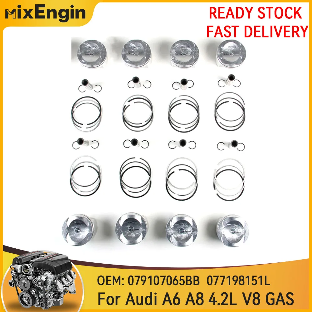 Engine 8PCS Pistons & Rings Set STD Fit 4.2 T L For Audi S5 A6 A8 Q7 Volkswagen Touareg CDRA BVJ 4.2L V8 GAS 05-16 079107065DC
Engine 8PCS Pistons & Rings Set STD Fit 4.2 T L For Audi S5 A6 A8 Q7 Volkswagen Touareg CDRA BVJ 4.2L V8 GAS 05-16 079107065DC