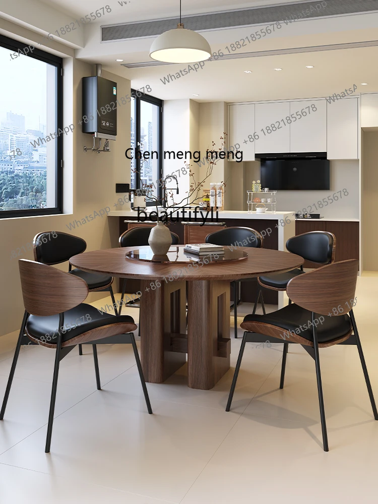 Designer Solid Wood Round Dining Table Modern Minimalist Mid-Century Style Minimalist Rock Board Dining Table and Chairs
Designer Solid Wood Round Dining Table Modern Minimalist Mid-Century Style Minimalist Rock Board Dining Table and Chairs