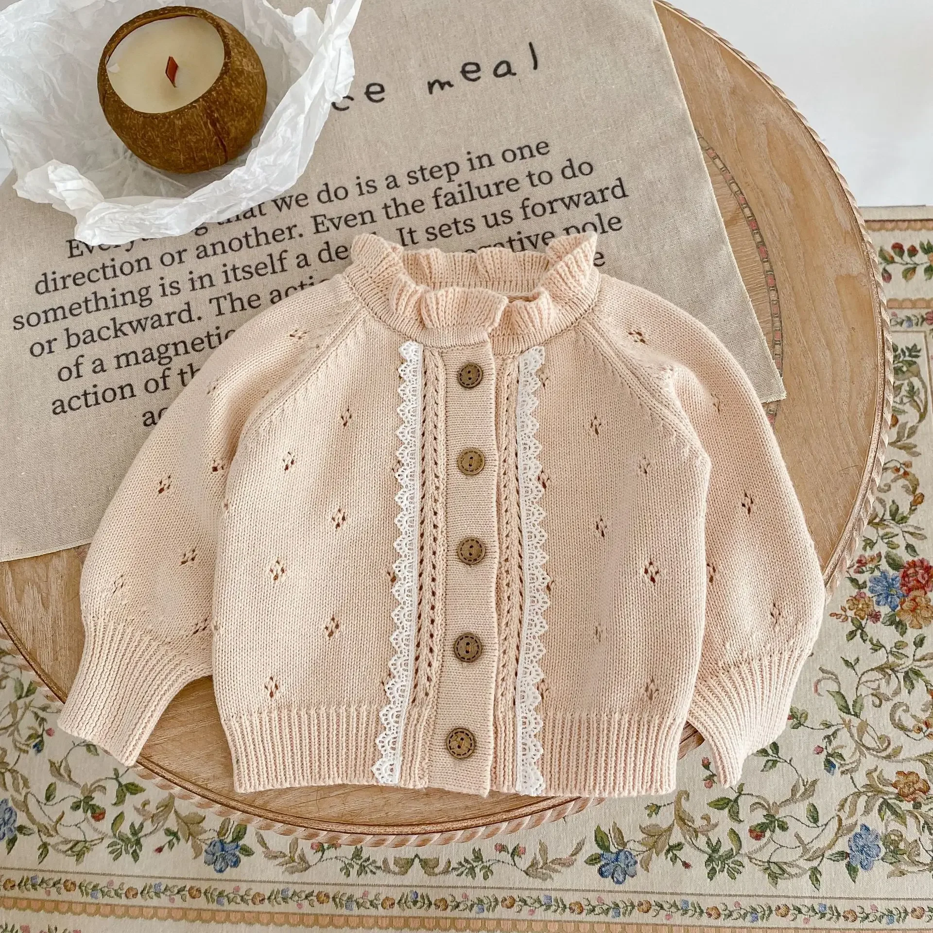 Baby Clothes Hollow Out Lace Soft and Cmfortable Knit Coat 2024 Autumn New Korean Style Baby Girl Sweet All Match Cardigan
Baby Clothes Hollow Out Lace Soft and Cmfortable Knit Coat 2024 Autumn New Korean Style Baby Girl Sweet All Match Cardigan