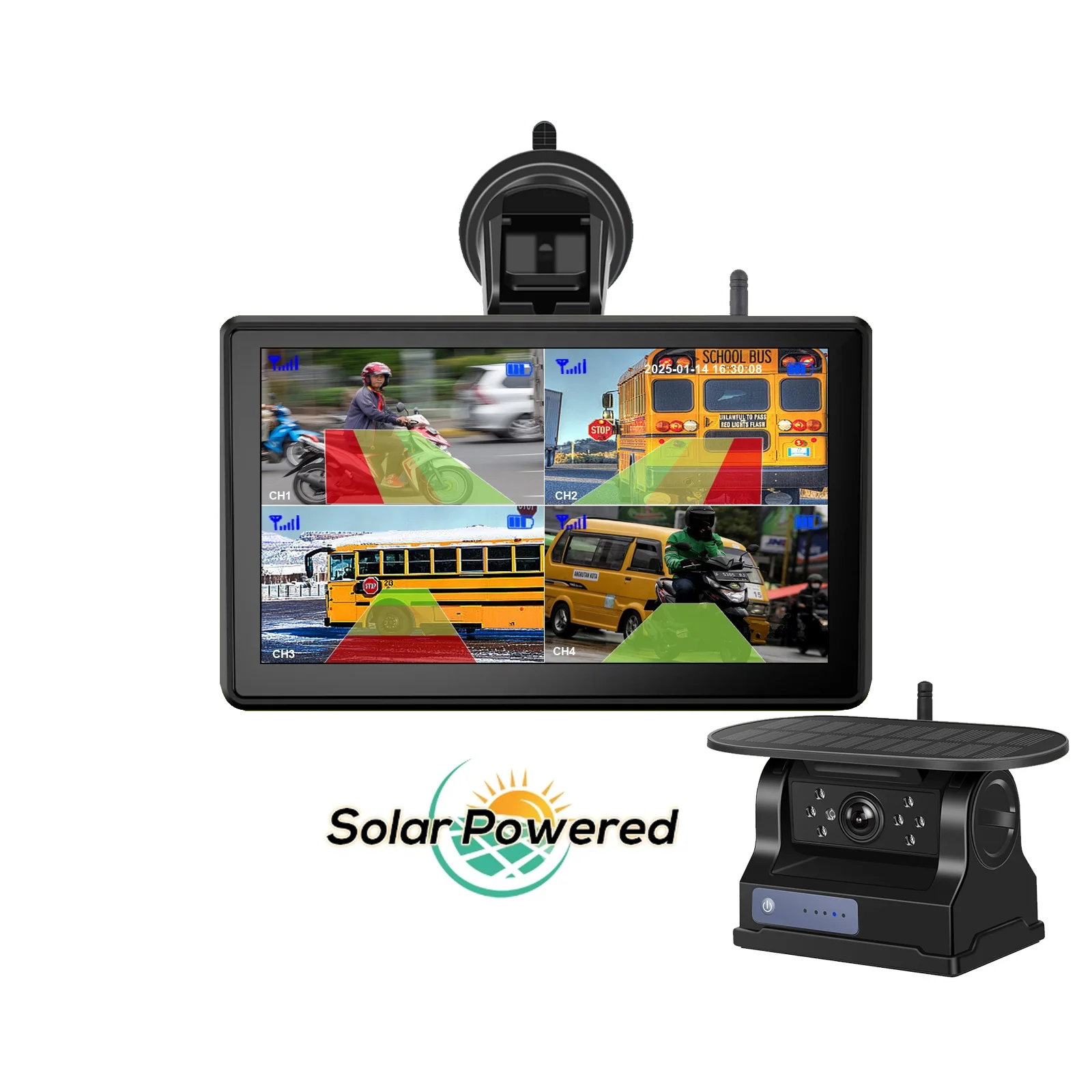 IPoster Truck 7in Wireless 4ch DVR IPS Monitor AI Blind Spot Detection with 10000mah Battery Rechargeable Solar Wifi Cameras Kit
IPoster Truck 7in Wireless 4ch DVR IPS Monitor AI Blind Spot Detection with 10000mah Battery Rechargeable Solar Wifi Cameras Kit