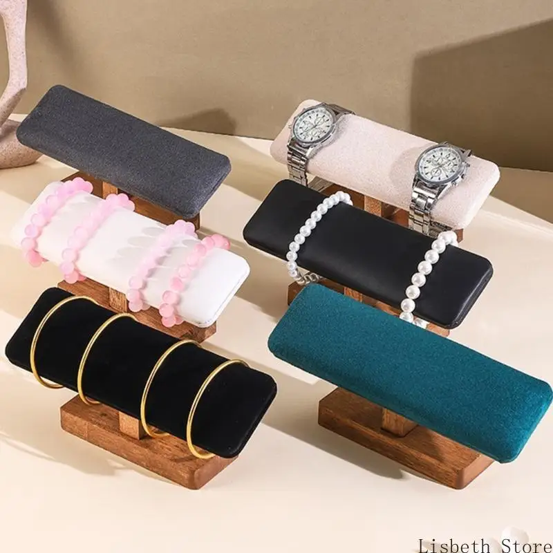 Elegant Wooden Base Velvets Bracelet Stand Storage Holder for Bangles Watches and Hairbands Jewelry Display Rack
Elegant Wooden Base Velvets Bracelet Stand Storage Holder for Bangles Watches and Hairbands Jewelry Display Rack