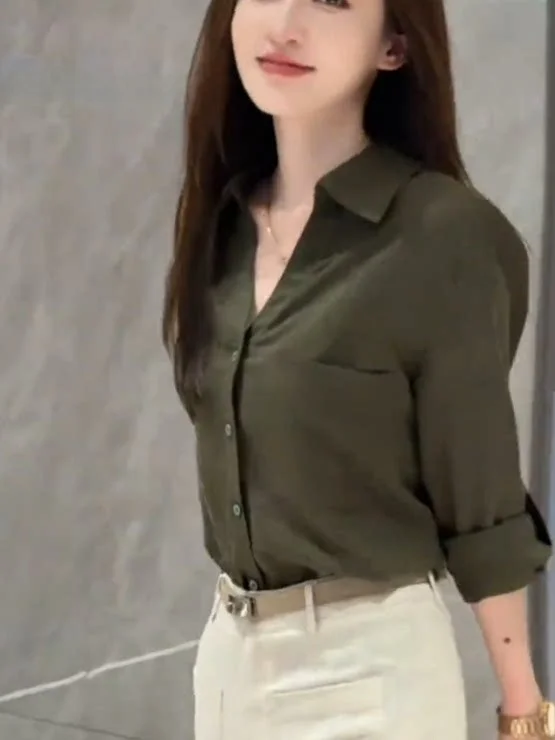 Casual Loose Long Sleeve Linen Shirt V-Neck Versatile Fashionable Spring Summer New Style Leisure Lazy Girl Casual Outfit
Casual Loose Long Sleeve Linen Shirt V-Neck Versatile Fashionable Spring Summer New Style Leisure Lazy Girl Casual Outfit