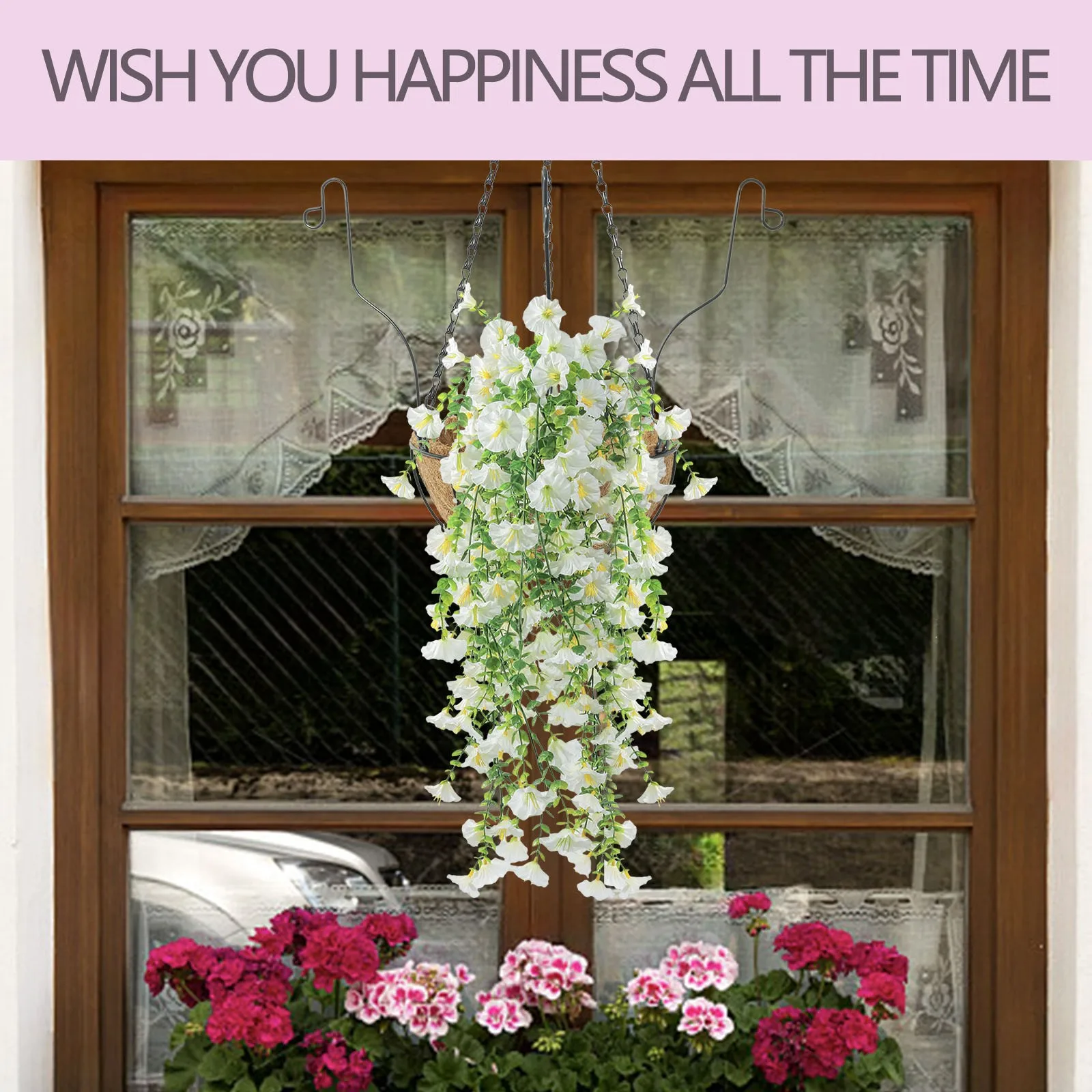 1pc Morning Wall Hanging Simulation Rattan Artificial Flower Home Outdoor Garden Decoration Spring Summer Flower Decoration
1pc Morning Wall Hanging Simulation Rattan Artificial Flower Home Outdoor Garden Decoration Spring Summer Flower Decoration