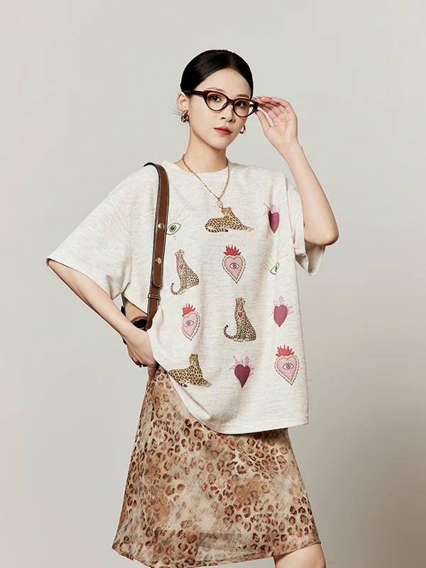 Chunxi Road Women's Casual Style Floral Print T-shirt Pink Lace Secret Words Spring 2026 New Arrival Breathable Comfortable
Chunxi Road Women's Casual Style Floral Print T-shirt Pink Lace Secret Words Spring 2026 New Arrival Breathable Comfortable