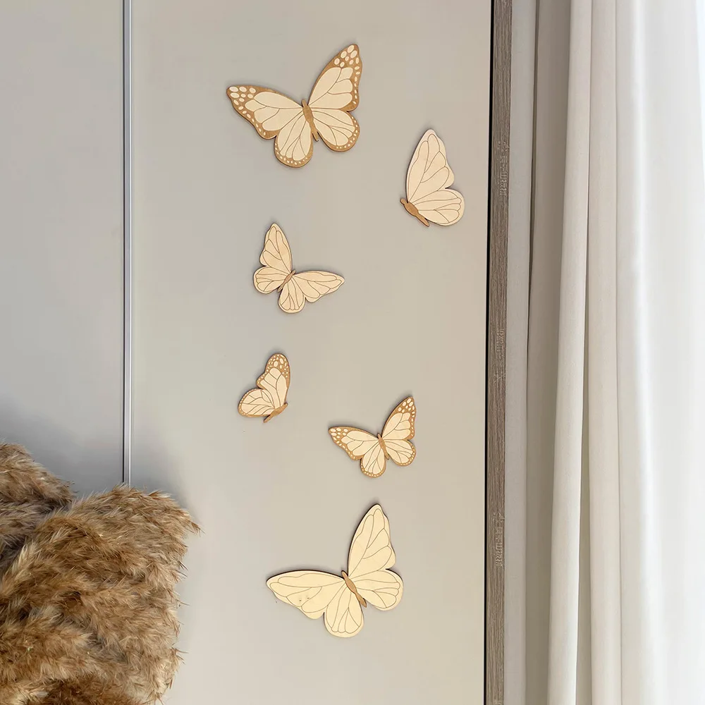 Nordic Wooden Wings Wall Decoration Children's Room Butterfly Wood Sticker Photography Atmosphere Decor Set of 6 pcs
Nordic Wooden Wings Wall Decoration Children's Room Butterfly Wood Sticker Photography Atmosphere Decor Set of 6 pcs