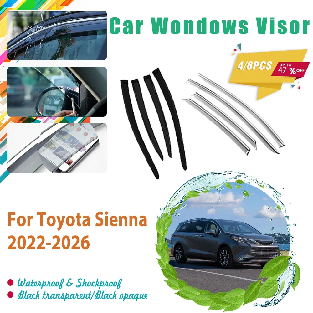 Car Window Visor For Toyota Sienna Granvia XL40 2022 2023 2024 2025 2026 Sun Rain Guard Shade Awning Trim Cover Auto Accessories
Car Window Visor For Toyota Sienna Granvia XL40 2022 2023 2024 2025 2026 Sun Rain Guard Shade Awning Trim Cover Auto Accessories