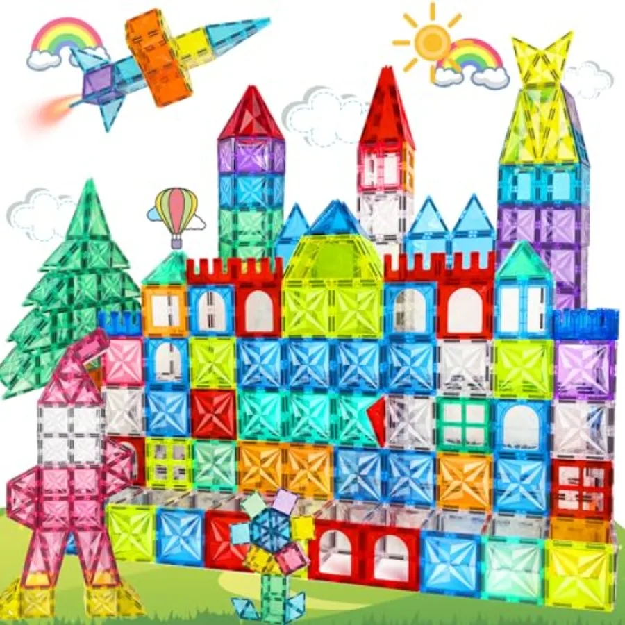 Magnetic Tiles 100PCS 4D Diamond Magnet Building Blocks Set STEM Educational Toys for 3-8 Years Old Multicolor Magnetic Blocks
Magnetic Tiles 100PCS 4D Diamond Magnet Building Blocks Set STEM Educational Toys for 3-8 Years Old Multicolor Magnetic Blocks