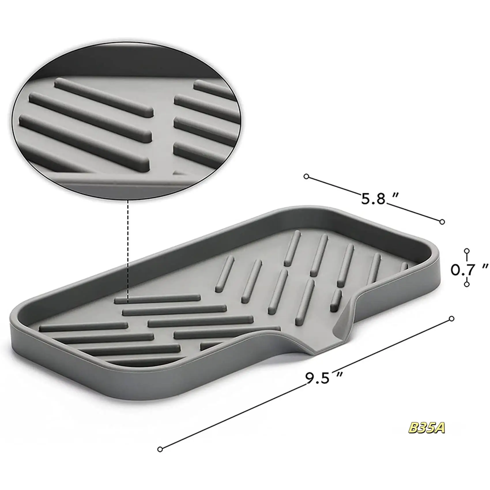 2X Silicone Kitchen Soap Tray, Sink Tray Drain Sponge Rack, Sink Storage Tray, Used For Sponge Soap Dispenser Scrubber
2X Silicone Kitchen Soap Tray, Sink Tray Drain Sponge Rack, Sink Storage Tray, Used For Sponge Soap Dispenser Scrubber