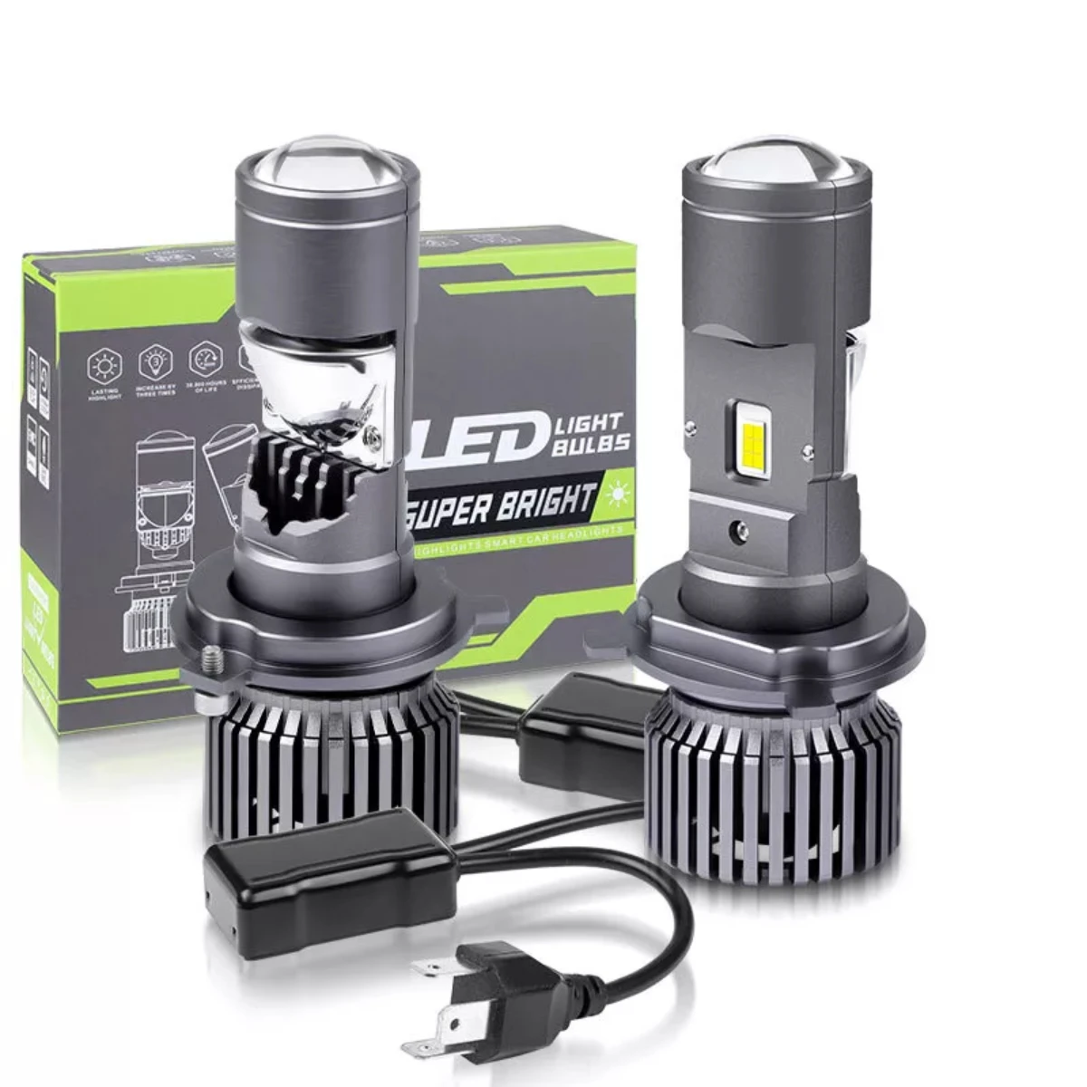 H4 LED Headlight Bulbs Super Bright Car Headlight Bulbs 2PCS 6000K LED Projector Lens Hi Lo Beam Integrated Laser LHD 12V 24v
H4 LED Headlight Bulbs Super Bright Car Headlight Bulbs 2PCS 6000K LED Projector Lens Hi Lo Beam Integrated Laser LHD 12V 24v