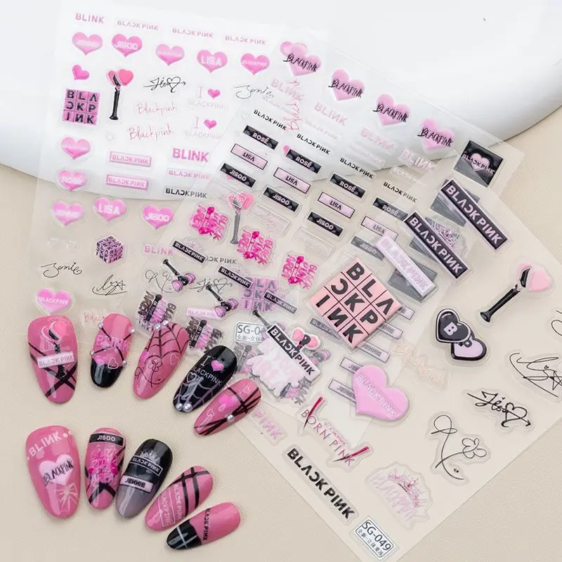 Black Pink New Nail Stickers 3D Stereo Nail Art Decals Fashion Idol Peripheral Self-Adhesive Nail Decorations Daily Makeup
Black Pink New Nail Stickers 3D Stereo Nail Art Decals Fashion Idol Peripheral Self-Adhesive Nail Decorations Daily Makeup