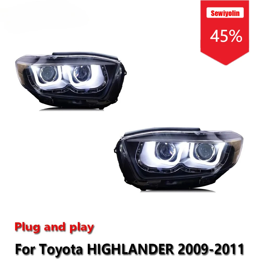 Автомобильные светодиодные фары Sewiyolin в сборе для Toyota HIGHLANDER 2009-2011, противотуманные фары DRL, стоп-сигнал, указатель поворота, Plug and Play
Автомобильные светодиодные фары Sewiyolin в сборе для Toyota HIGHLANDER 2009-2011, противотуманные фары DRL, стоп-сигнал, указатель поворота, Plug and Play