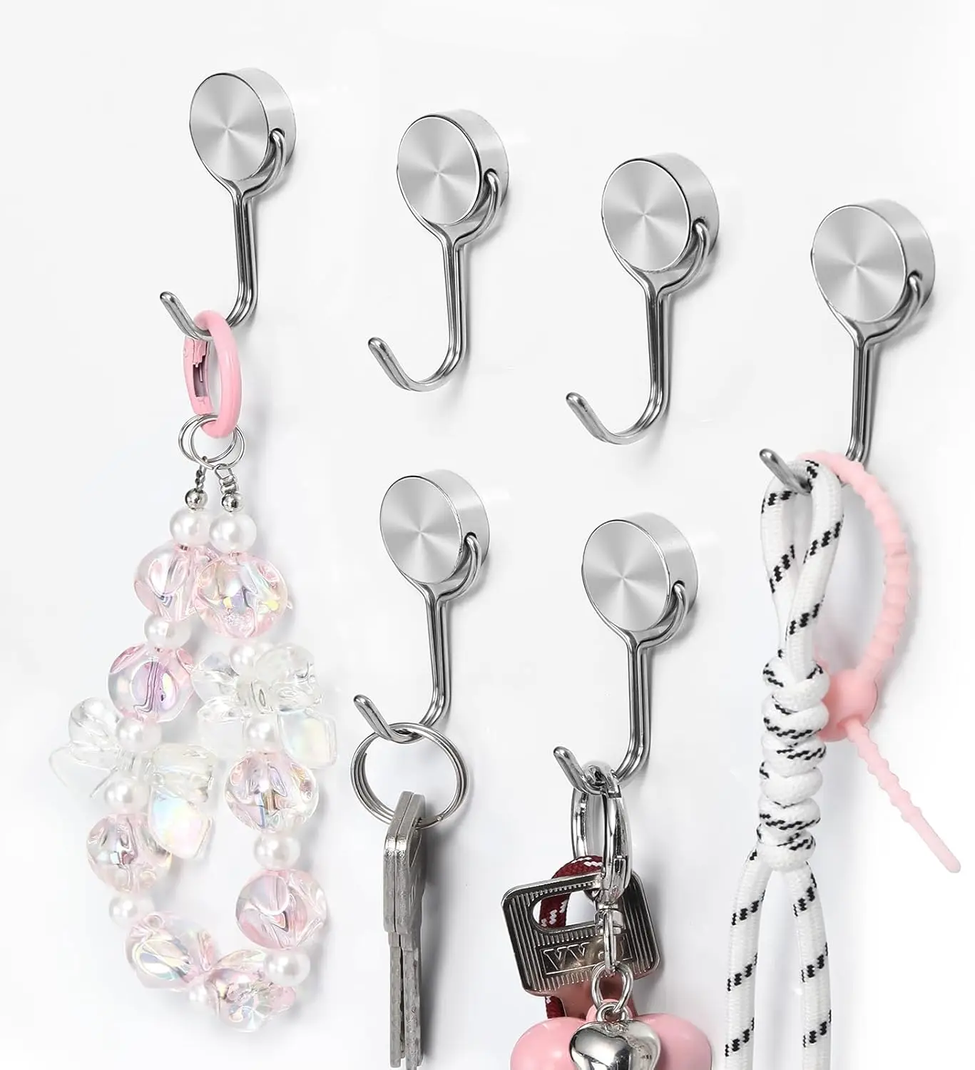 Strong Magnetic Hooks 28LBS Heavy Duty Swivel Magnet Hooks for Cruise Cabins, 6 Pack Neodymium Magnets with Hooks for Hanging on
Strong Magnetic Hooks 28LBS Heavy Duty Swivel Magnet Hooks for Cruise Cabins, 6 Pack Neodymium Magnets with Hooks for Hanging on