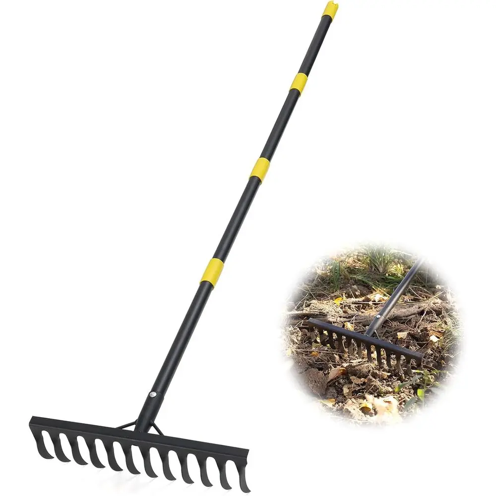 Heavy-Duty 74 Metal Bow Rake with 12 Tines for Loosening Soil and Leveling Lawns
Heavy-Duty 74 Metal Bow Rake with 12 Tines for Loosening Soil and Leveling Lawns