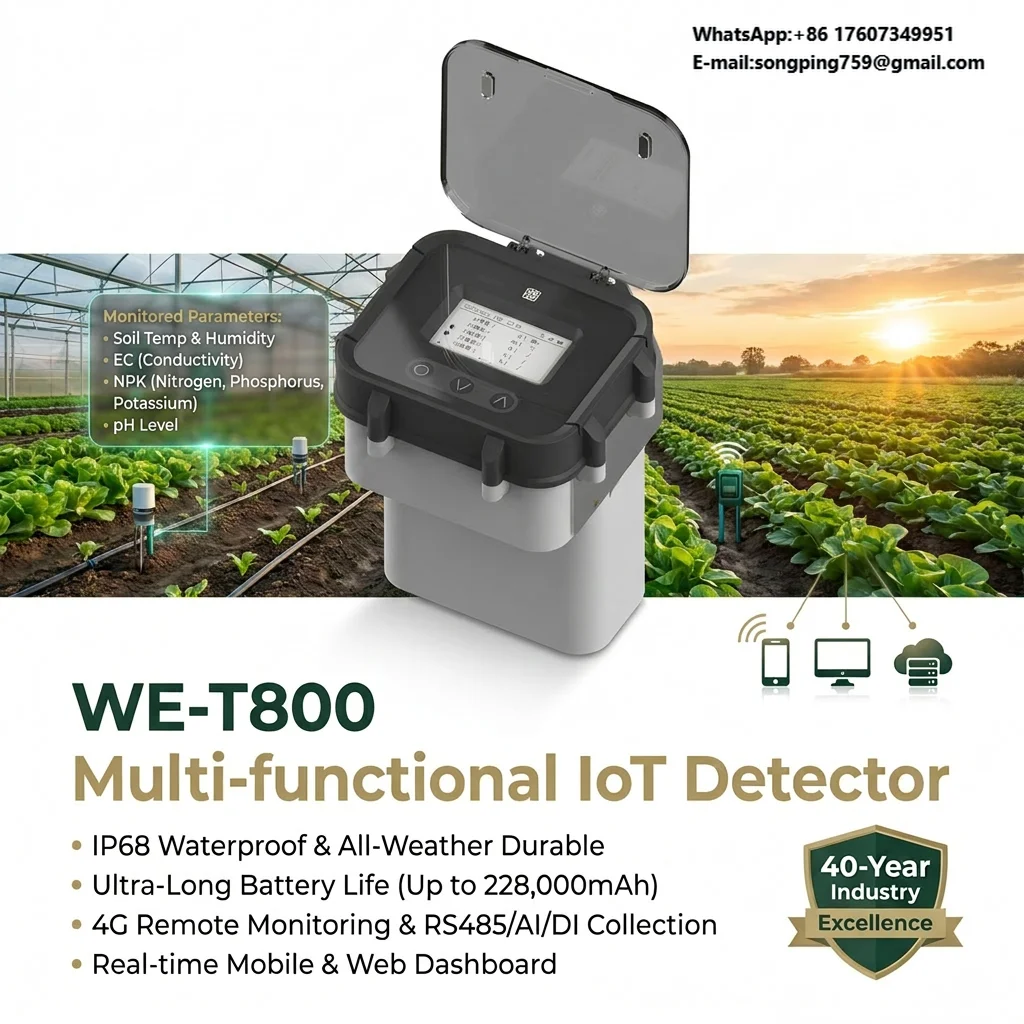 RS485 AI DI Multi-channel Soil Testing Kit Sensor Data Acquisition for Smart Agriculture IoT Real-time Soil Moisture Monitor
RS485 AI DI Multi-channel Soil Testing Kit Sensor Data Acquisition for Smart Agriculture IoT Real-time Soil Moisture Monitor