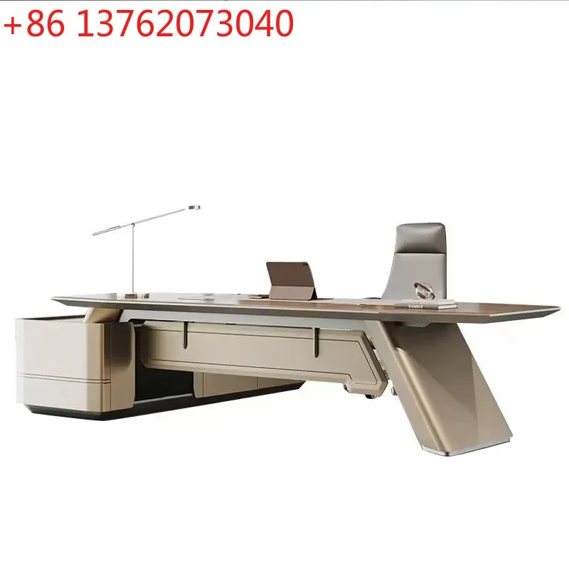 TT Simple modern high-end chairperson boss large class table light luxury table and chair combination
TT Simple modern high-end chairperson boss large class table light luxury table and chair combination