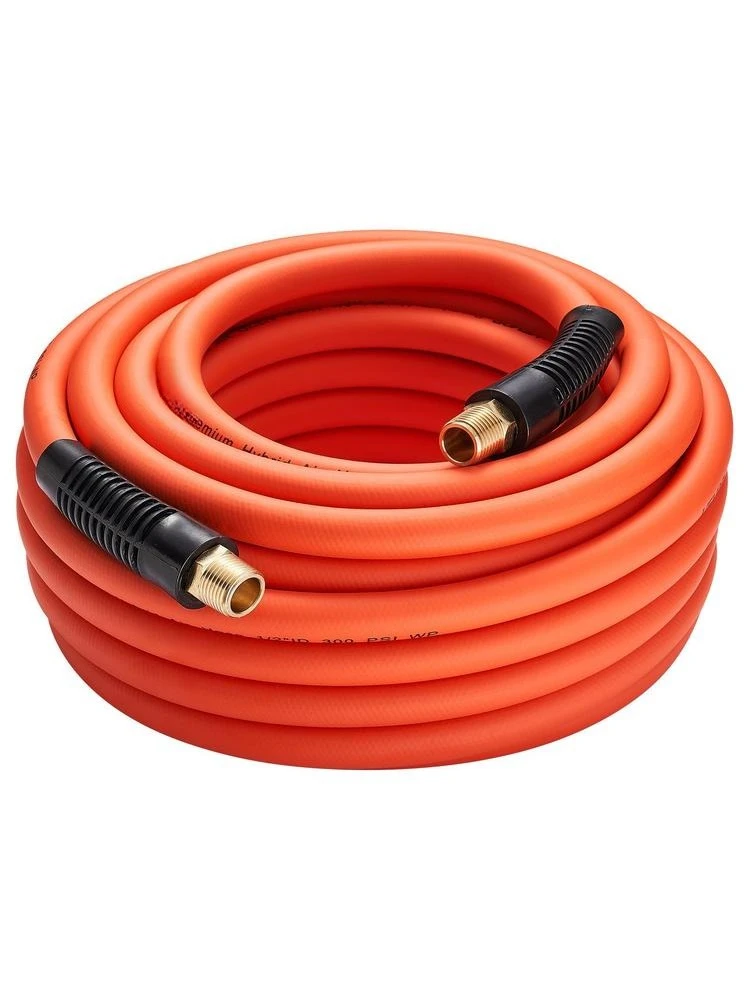 Air Hose, 1/2" x 50ft Hybrid Air Hose, Lightweight, Kink Resistant, Pneumatic Hoses with 1/2 inch Solid Brass Male Fittings, Three-Layer Hybrid Material, 300 PSI, All-Weather Flexibility, Orange
Air Hose, 1/2" x 50ft Hybrid Air Hose, Lightweight, Kink Resistant, Pneumatic Hoses with 1/2 inch Solid Brass Male Fittings, Three-Layer Hybrid Material, 300 PSI, All-Weather Flexibility, Orange