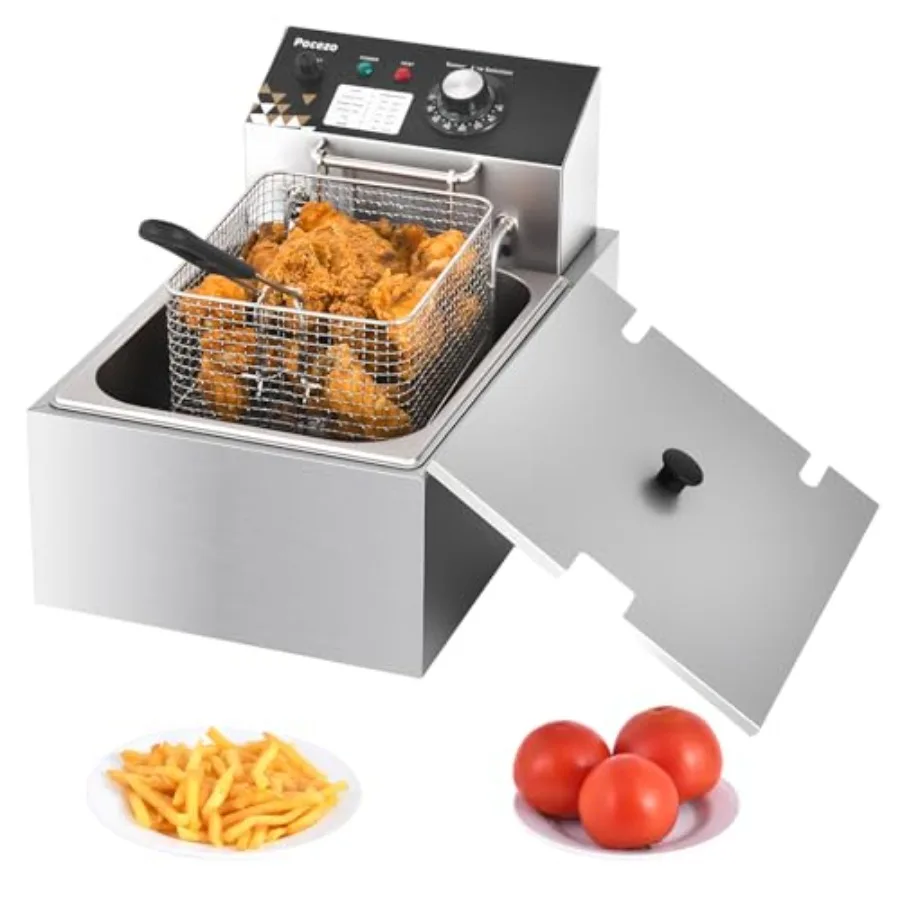 1700W 9.1Qt Oil Tank Electric Deep Fryer with 4Qt Stainless Steel Basket for Home and Commercial Use Temperature Control and Do
1700W 9.1Qt Oil Tank Electric Deep Fryer with 4Qt Stainless Steel Basket for Home and Commercial Use Temperature Control and Do