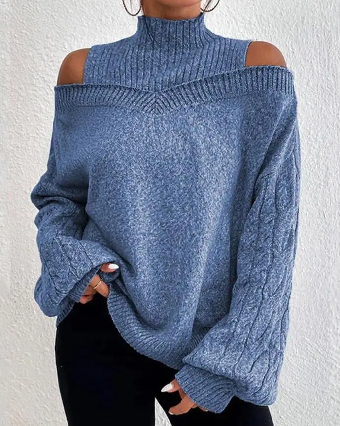 Sweater Woman Winter 2026 Casual Fashion Cold Shoulder Lantern Sleeve Plain Daily Long Sleeve Loose Sweater
Sweater Woman Winter 2026 Casual Fashion Cold Shoulder Lantern Sleeve Plain Daily Long Sleeve Loose Sweater