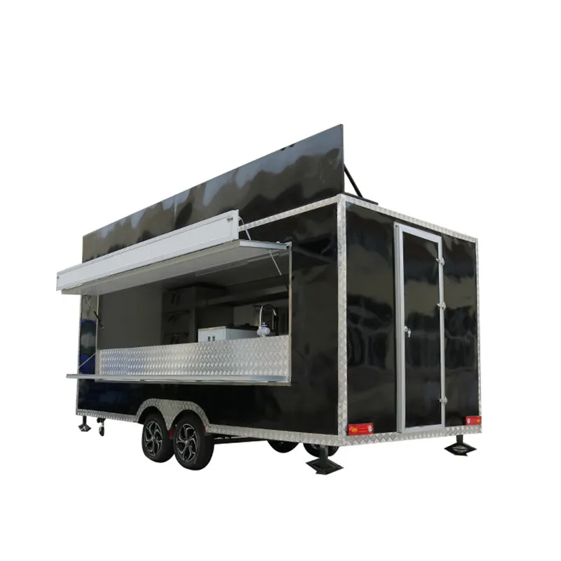 Europe Black Color Food Truck Mobile Kitchen Conssion Trailer Coffee Bubble Tea Fast Food Vending Cart Catering Equipment
Europe Black Color Food Truck Mobile Kitchen Conssion Trailer Coffee Bubble Tea Fast Food Vending Cart Catering Equipment