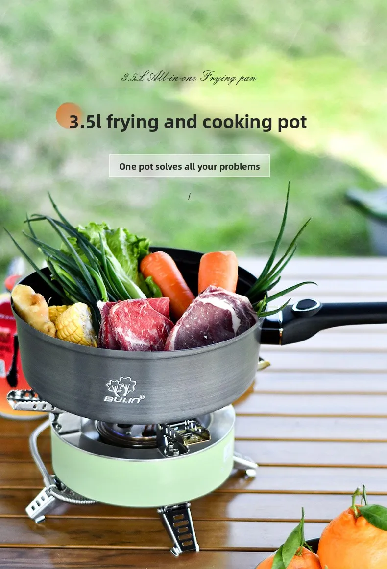 Bulin non-stick pan Outdoor non-stick wok Handle Removable Portable cooker Cooking pot Camping frying pot2026
Bulin non-stick pan Outdoor non-stick wok Handle Removable Portable cooker Cooking pot Camping frying pot2026