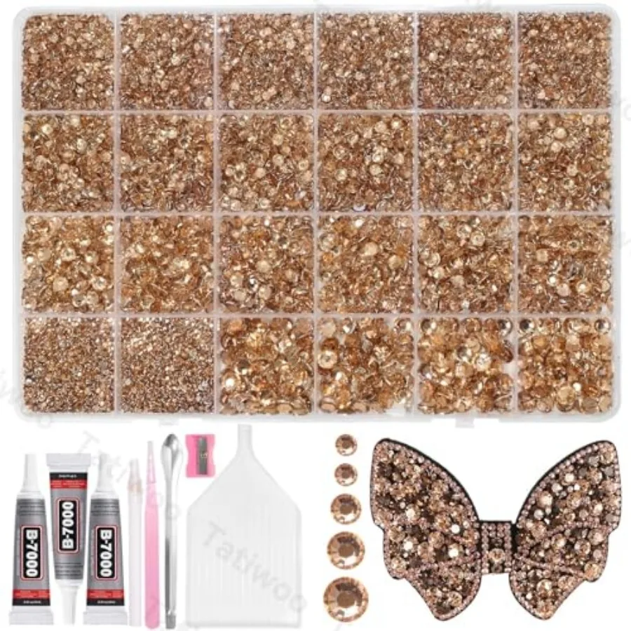 20000Pcs Champagne Flatback Jelly Resin Rhinestones for Bedazzling, Mix Sizes Crystal Rhinestones Gems, Champagne Gems Bedazzli
20000Pcs Champagne Flatback Jelly Resin Rhinestones for Bedazzling, Mix Sizes Crystal Rhinestones Gems, Champagne Gems Bedazzli