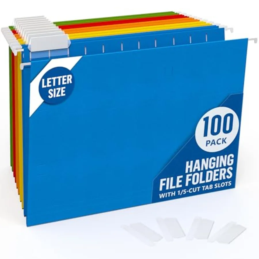 Hanging File Folders - File Folders Hanging with Tabs - File Cabinet Folders - Hanging File Folder - Hanging Folders for Filing
Hanging File Folders - File Folders Hanging with Tabs - File Cabinet Folders - Hanging File Folder - Hanging Folders for Filing