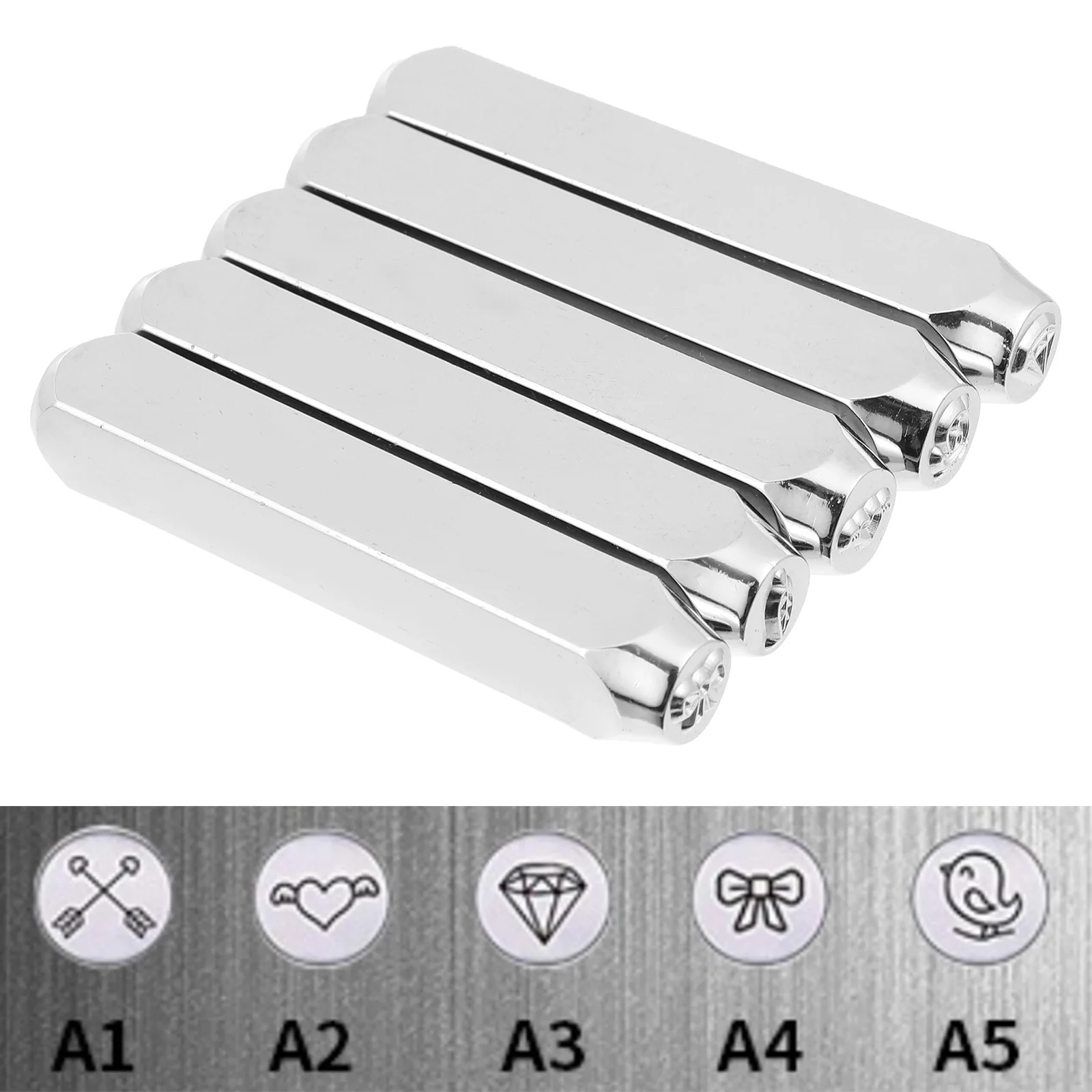 5pcs Metal Stamps Set Electroplated Carbon Steel DIY Punch Embossing Craft Accessories Aluminum Copper Wood Stamping
5pcs Metal Stamps Set Electroplated Carbon Steel DIY Punch Embossing Craft Accessories Aluminum Copper Wood Stamping