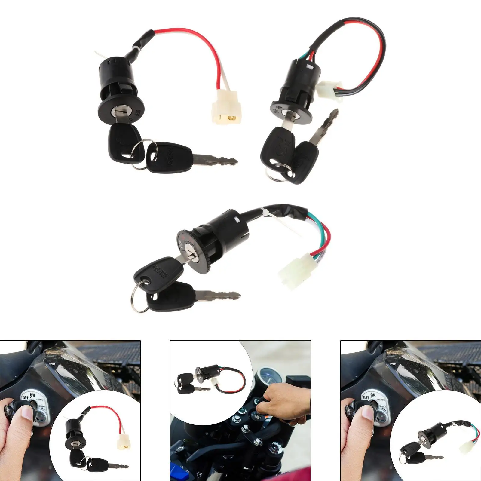 Ignition Key Switch Lock Key Switch Starter Parts for Electric Trike And Scooter Golf Carts Bikes
Ignition Key Switch Lock Key Switch Starter Parts for Electric Trike And Scooter Golf Carts Bikes