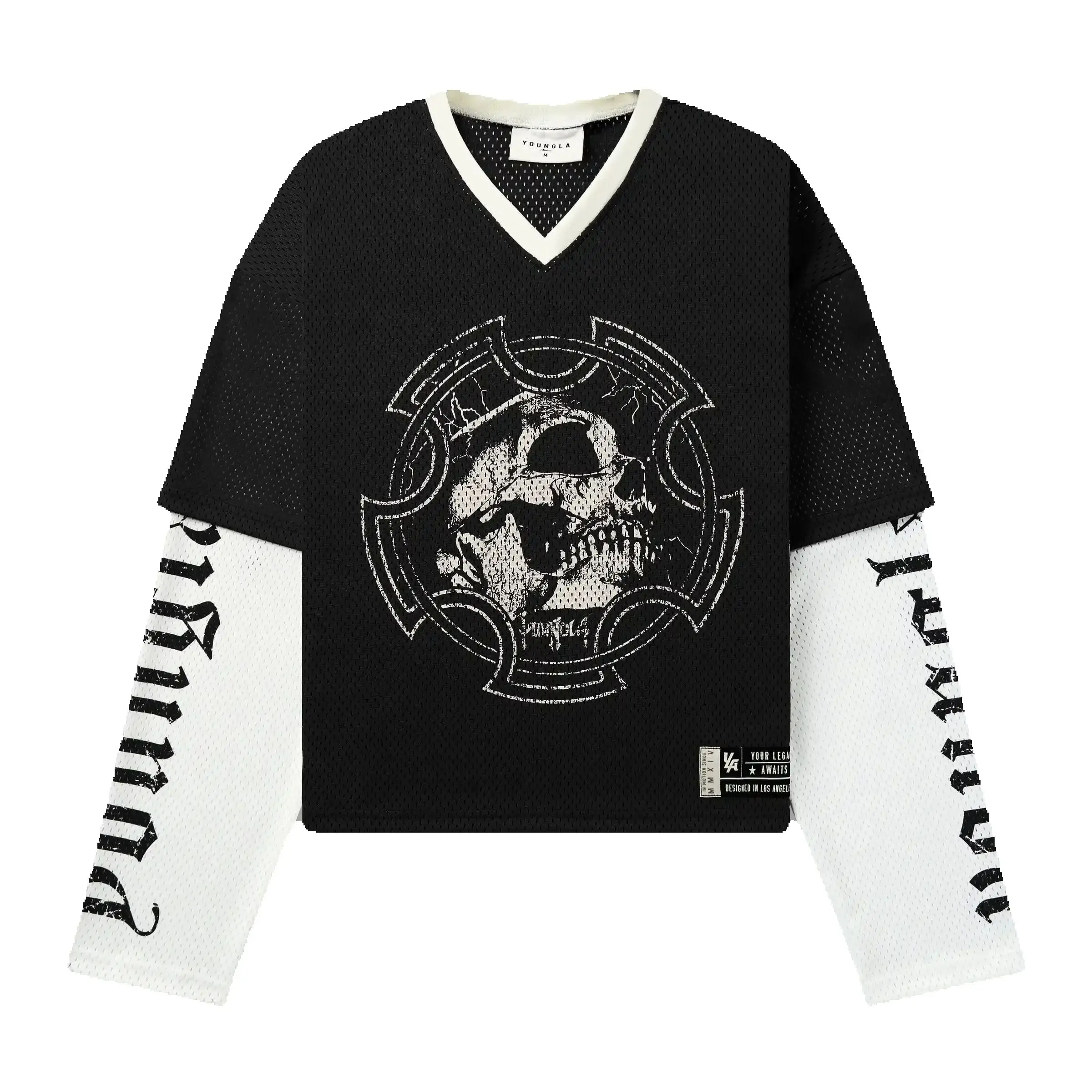 YOUNGLA Men's Oversized Long Sleeve Mesh T-Shirt 2025 - Breathable & Quick Dry Hip Hop Style with LA Angels Print
YOUNGLA Men's Oversized Long Sleeve Mesh T-Shirt 2025 - Breathable & Quick Dry Hip Hop Style with LA Angels Print