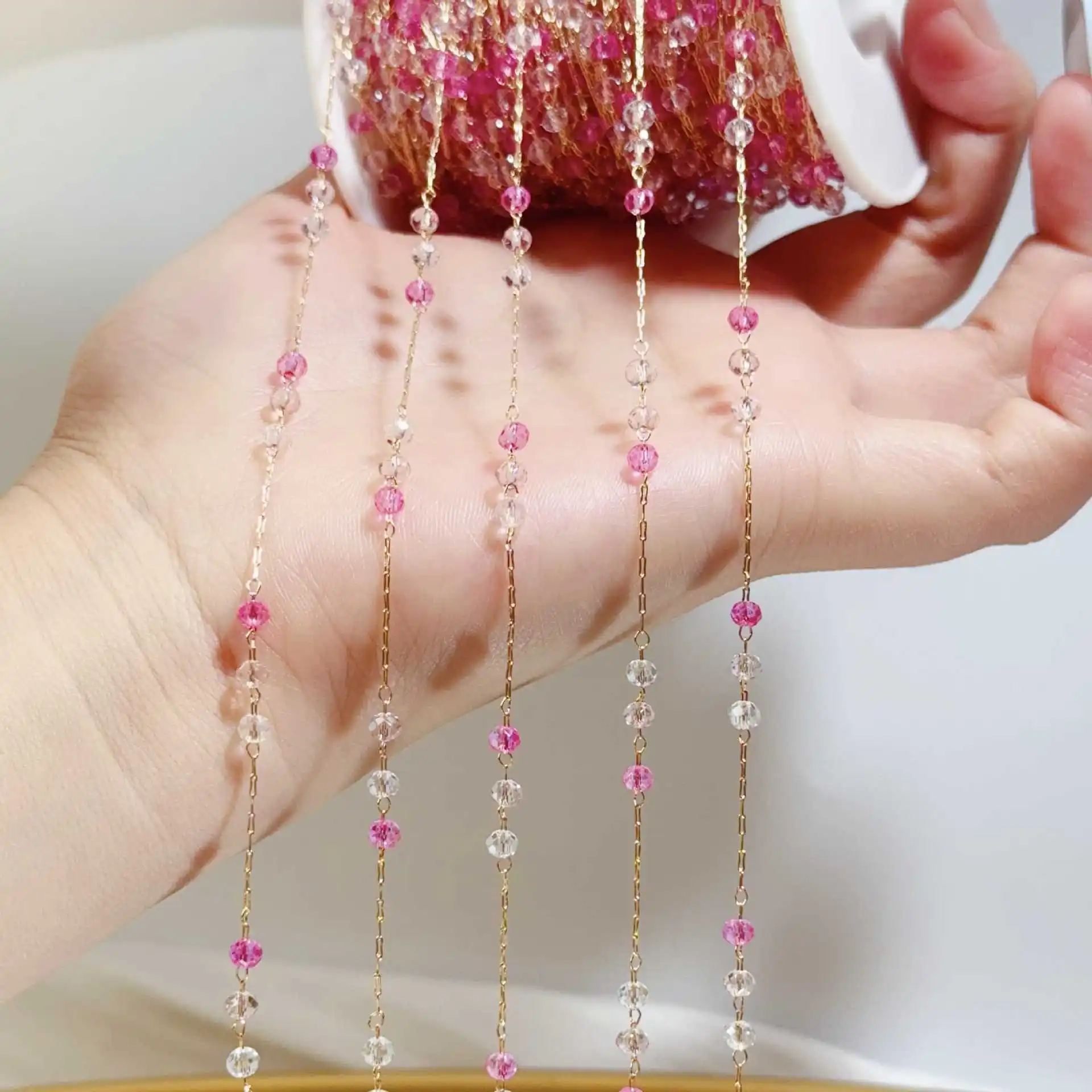 0.5/1/2Meter Colorful Crystal Bead Tassel Chain Copper Chain For DIY Bracelet Necklace Charm Jewelry Making Supplies Accessories
0.5/1/2Meter Colorful Crystal Bead Tassel Chain Copper Chain For DIY Bracelet Necklace Charm Jewelry Making Supplies Accessories