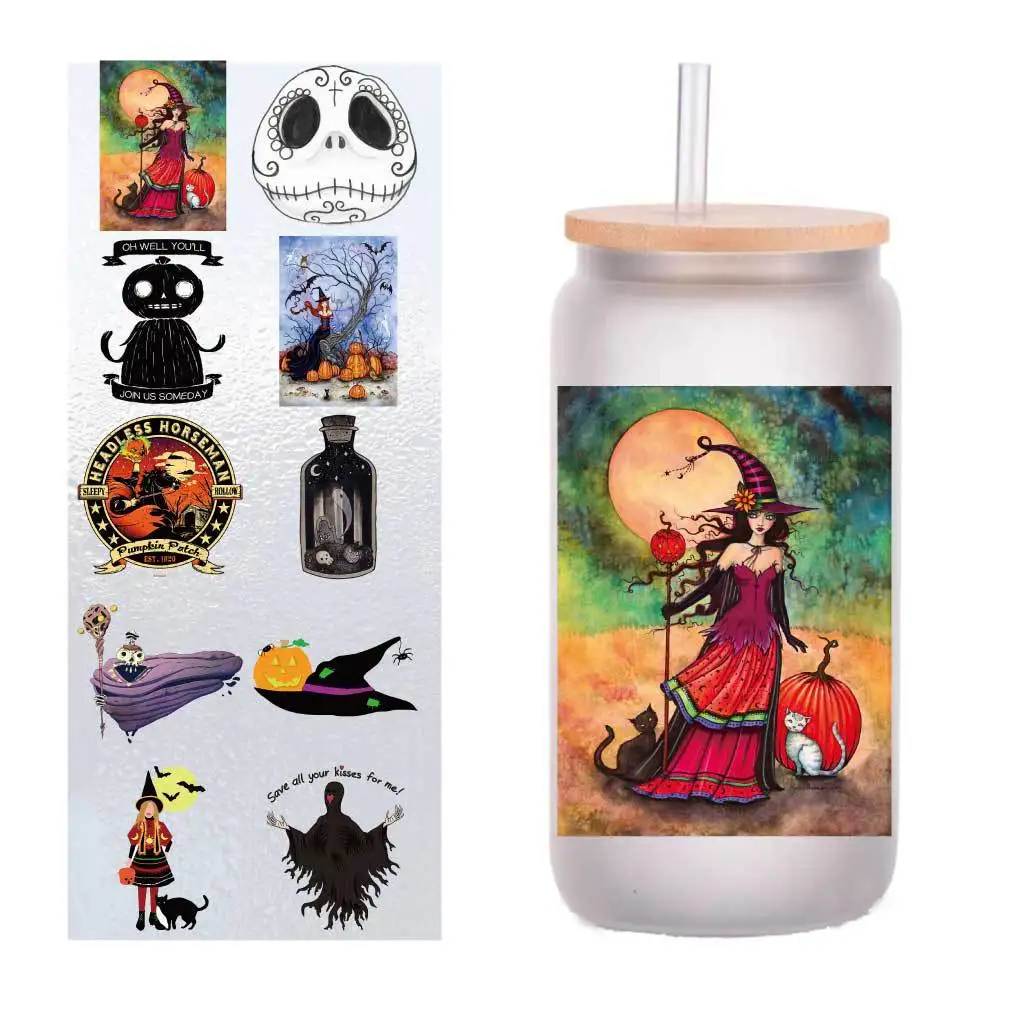 10 pieces/pack cartoon horror Halloween UV transfer sticker Crystal label glass sticker customized four inches
10 pieces/pack cartoon horror Halloween UV transfer sticker Crystal label glass sticker customized four inches