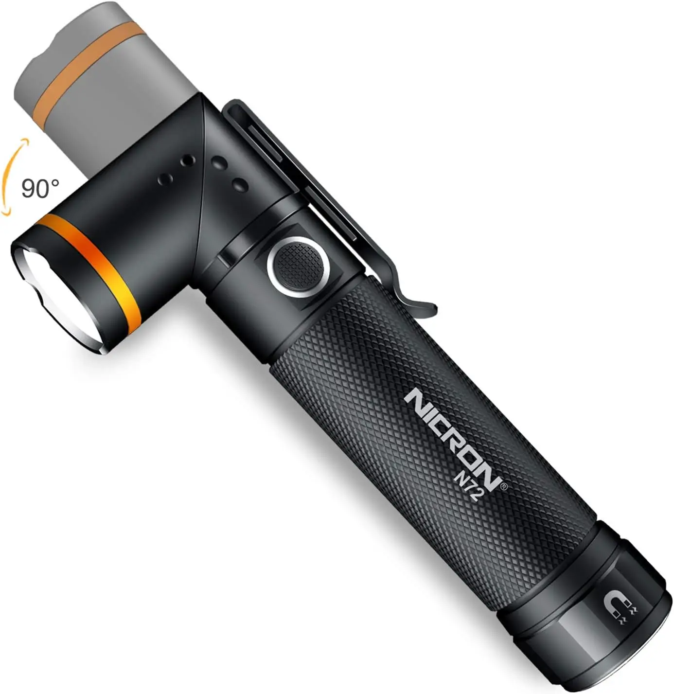 N72 800 Lumens Tactical Flashlight, 90° LED, IPX4 Waterproof, 4 Modes - Camping & Outdoor Use (18650/AAA Not Included)
N72 800 Lumens Tactical Flashlight, 90° LED, IPX4 Waterproof, 4 Modes - Camping & Outdoor Use (18650/AAA Not Included)