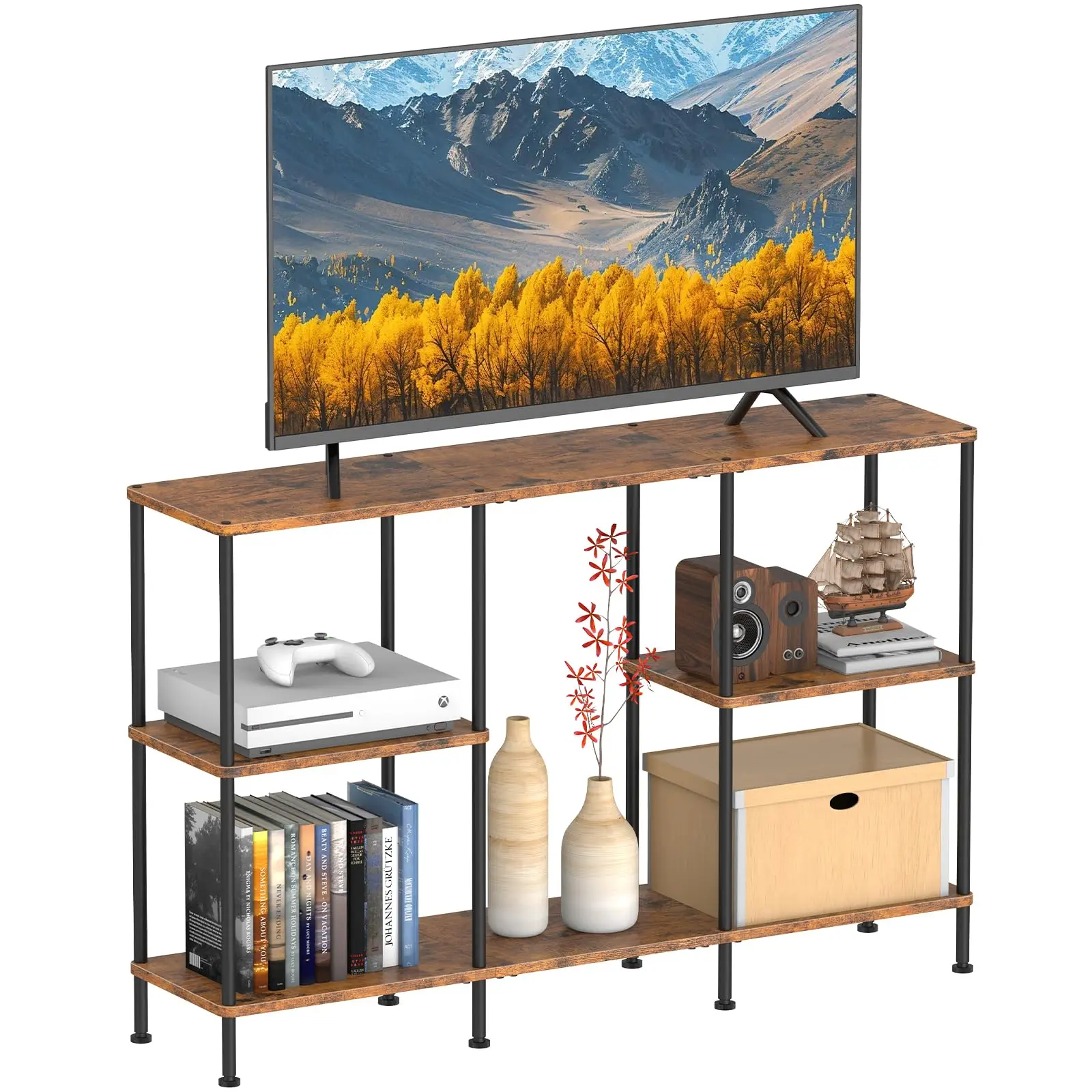 Industrial Black TV Stand For 50 Inch TV 3 Tier Open Shelf Entertainment Center
Industrial Black TV Stand For 50 Inch TV 3 Tier Open Shelf Entertainment Center