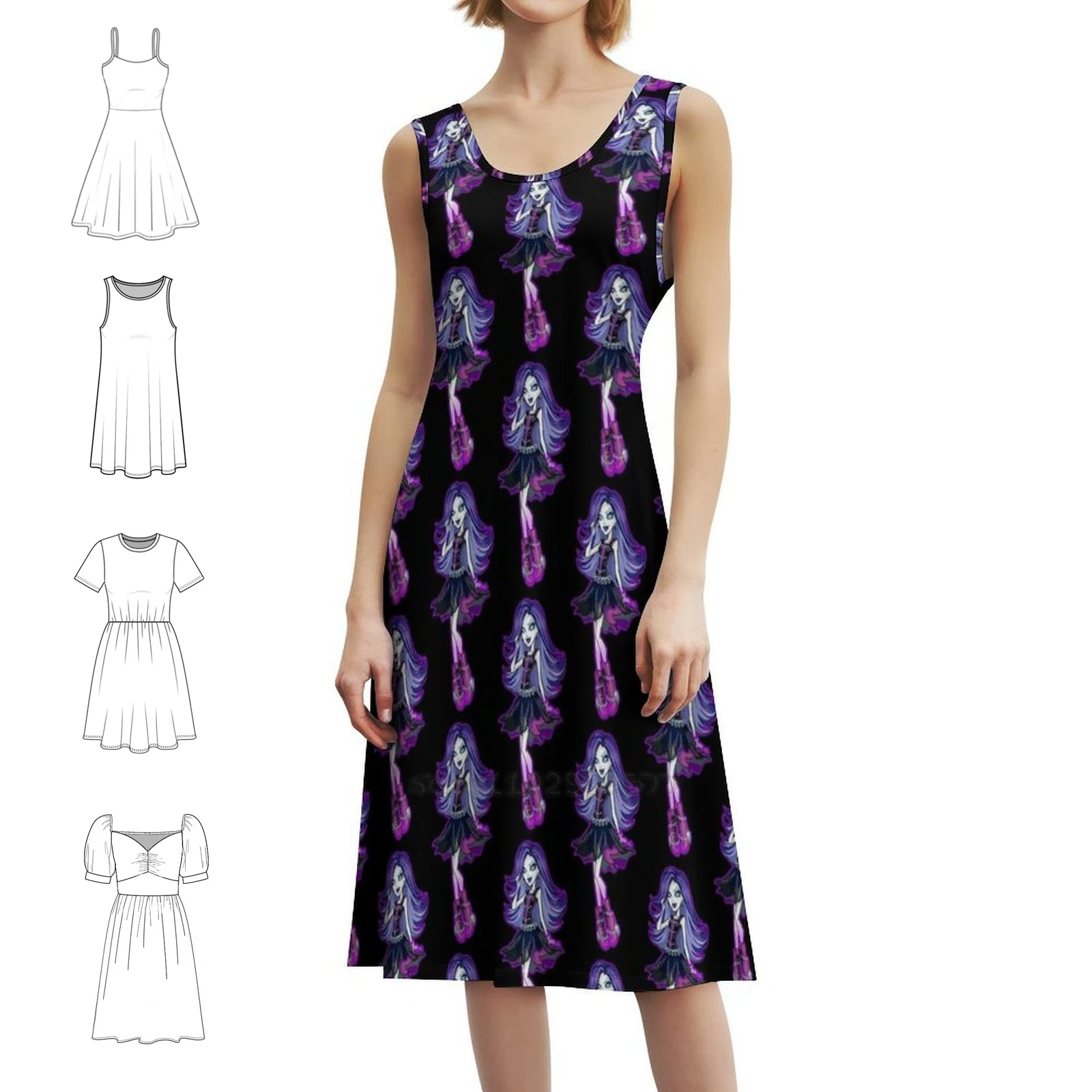 Spectra Vondergeist Pattern ( Black ) Bohemian Sleeveless Dress Multi-Print Beach Vacation Party Dress Scarily Ever After Dolls
Spectra Vondergeist Pattern ( Black ) Bohemian Sleeveless Dress Multi-Print Beach Vacation Party Dress Scarily Ever After Dolls