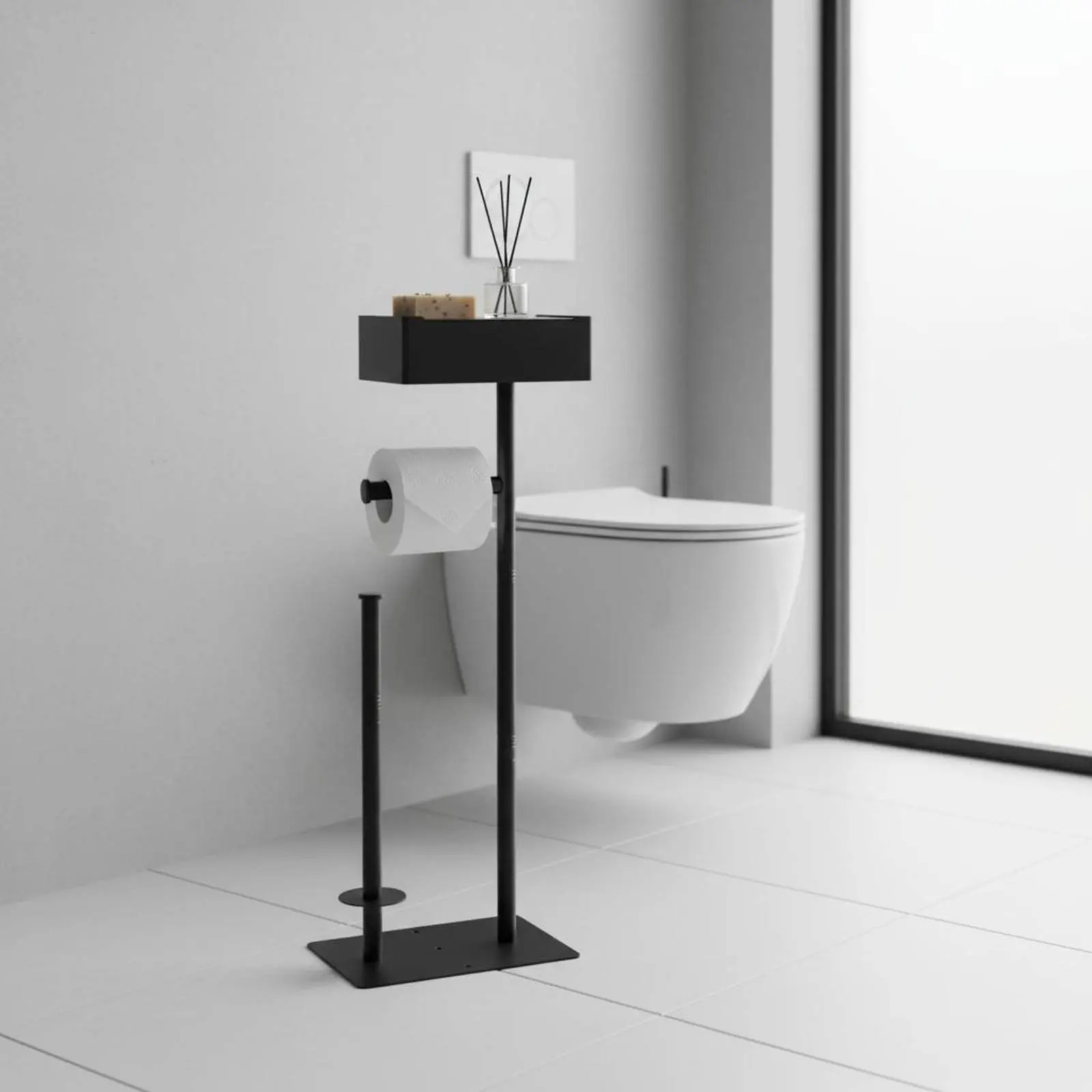 Toilet Paper Stand with Brush and Shelf Easy Assembly Bathroom Storage Rack with Toilet Brush Bathroom Tissue Storage Rack
Toilet Paper Stand with Brush and Shelf Easy Assembly Bathroom Storage Rack with Toilet Brush Bathroom Tissue Storage Rack