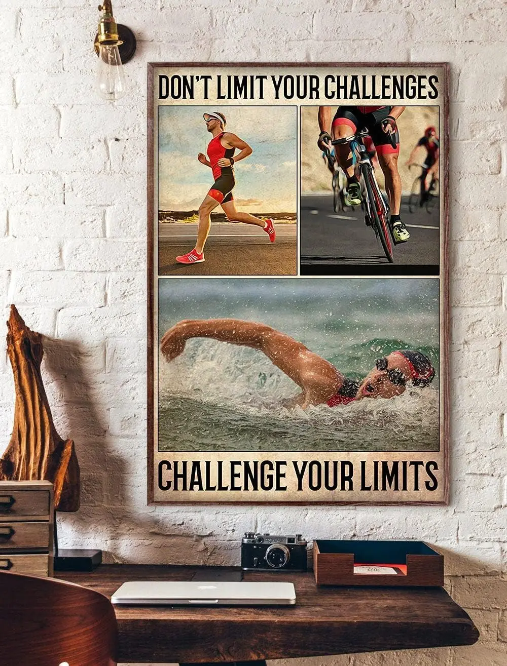 Vintage Triathlon Challenge Your Limit Poster Metal Aluminium Tin Sign Wall Decor
Vintage Triathlon Challenge Your Limit Poster Metal Aluminium Tin Sign Wall Decor