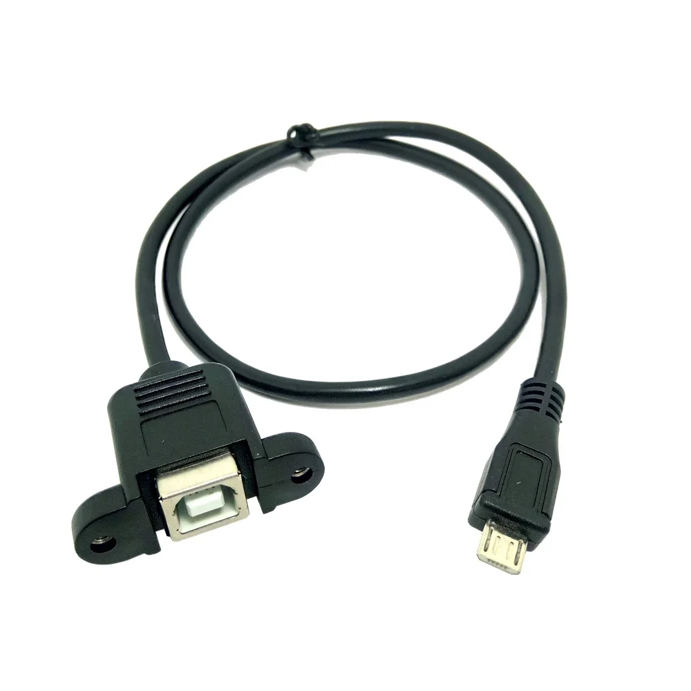 Micro USB to USB 2.0 Type B Female Cable Extension Cable with Panel Mount Screw Hole Lock Connector Adapter 0.3 M 0.5 M
Micro USB to USB 2.0 Type B Female Cable Extension Cable with Panel Mount Screw Hole Lock Connector Adapter 0.3 M 0.5 M