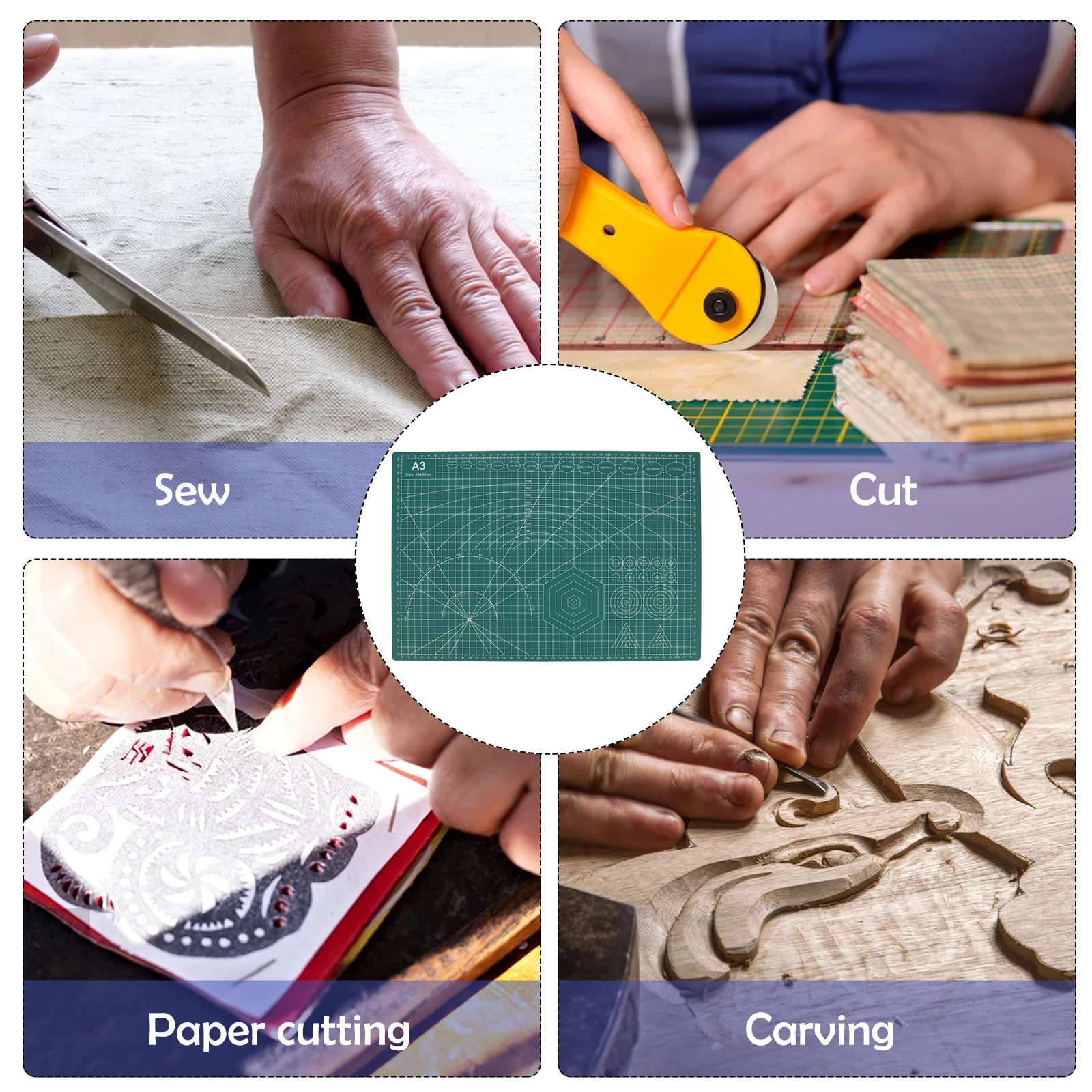 A3 Self Cutting Mats Double Side Cutting Mat Double Sided PVC Craft Boards Rotary Sewing Paper Teachers Students
A3 Self Cutting Mats Double Side Cutting Mat Double Sided PVC Craft Boards Rotary Sewing Paper Teachers Students